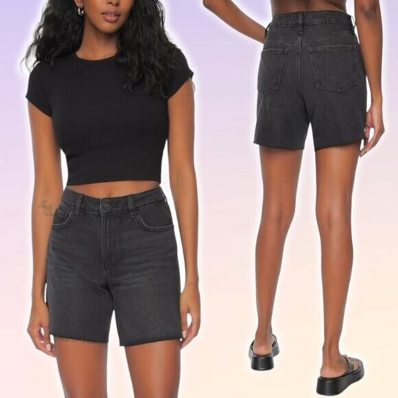 NWT DYNAMITE Heidi A-Line Denim Shorts Size 26 Void - Picture 1 of 6